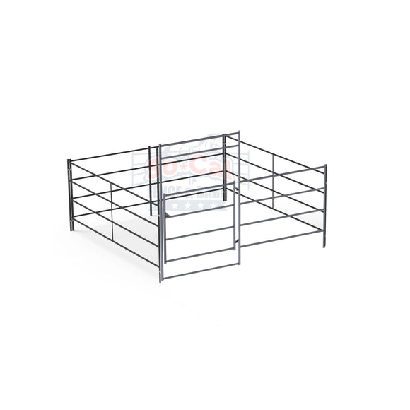 12x12 Horse Stall Kit (4-Rail)