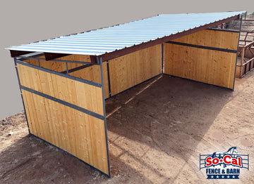 12x24 Loafing Shed (3 Walls) Wood Not Included