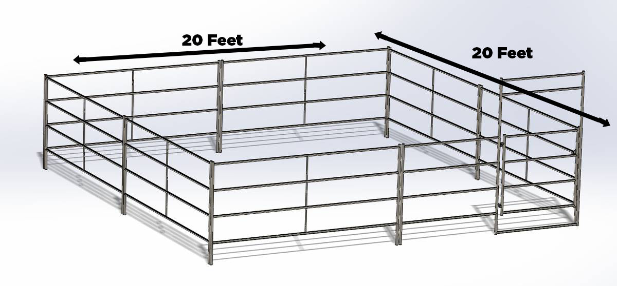 20X20 Stall (5 Rail) - 0