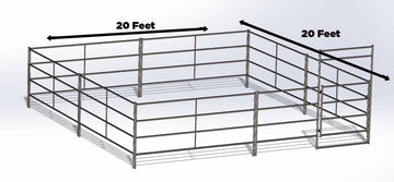 20X20 Stall (5 Rail) - 0