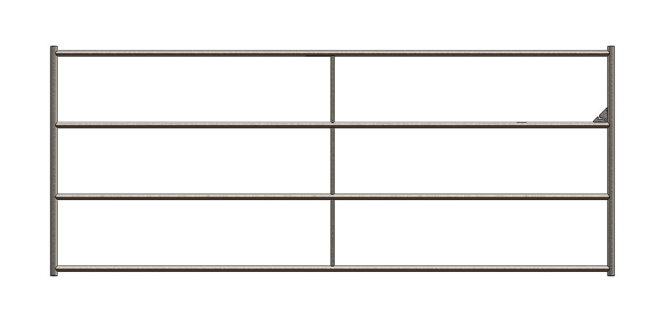 Standard Arena Swing Gate 4 Ft X 10 Ft (5 Rail) 14 Gauge