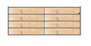 Standard Arena Swing Gate 4 Ft X 10 Ft (5 Rail) 14 Gauge WOOD INSERTS-1