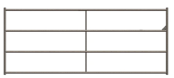 Standard Arena Swing Gate 4Ft X 12Ft (5-Rail) 14 Gauge