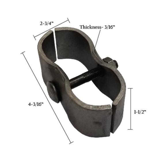 1-5/8" Bare Metal Panel Clamp for 1-5/8" Post - Rustic