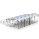 Mare Motel Shed Row with (4) 12x24 Stalls and 12ft Breezeway 4-Rail-3