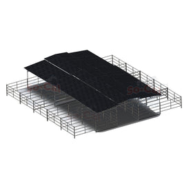 Mare Motel with (10) 12x24 Stalls and 12ft Breezeway 5-Rail