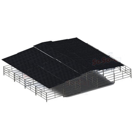 Mare Motel with (8) 12x24 Stalls *FULLY COVERED* and 12ft Breezeway 4-Rail