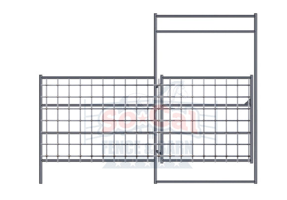 Panel Gate Combo 12ft 4-Rail *WIRE MESH* (14-Gauge)