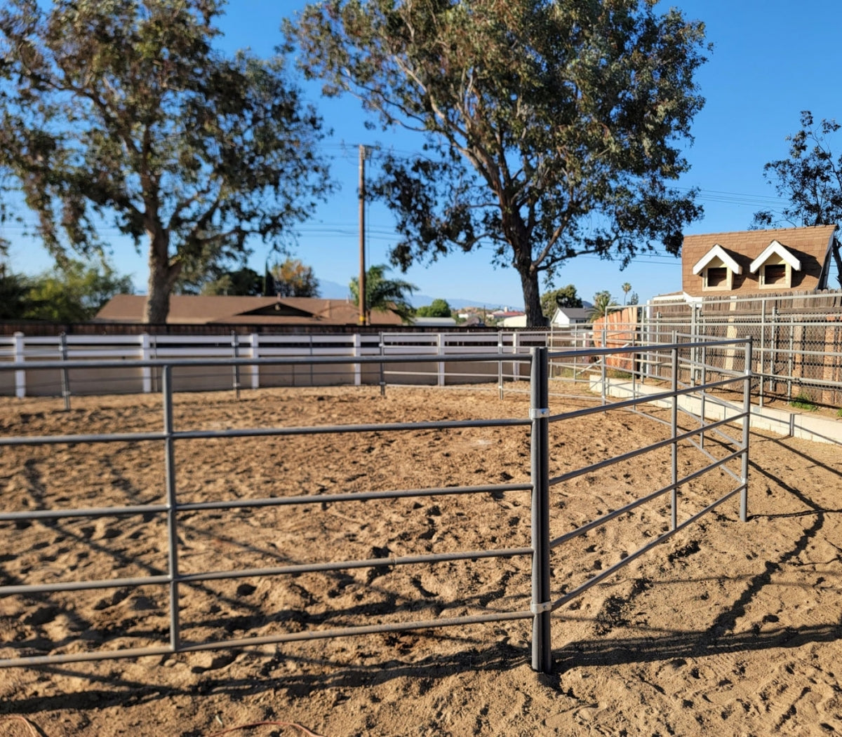 50ft Round Pen (5-Rail) 14-Gauge Steel