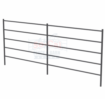 Premium 12x5 Horse Corral Panel (5 Rail) 1-5/8" 14 Gauge - 0