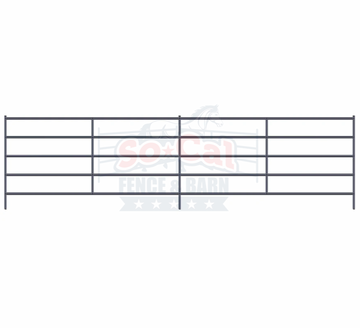 24x6 Mustang Corral Panel 1-5/8" Heavy Duty 14 Gauge 6-Rail