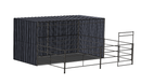 3-Sided Enclosed 24x24 Stall with 12x24 Shelter (4 Rail) 14 Gauge-1