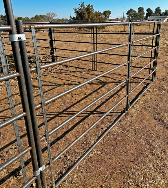 Premium 12x5 Horse Corral Panel WOOD INSERTABLE (5 Rail) 1-5/8" 14 Gauge