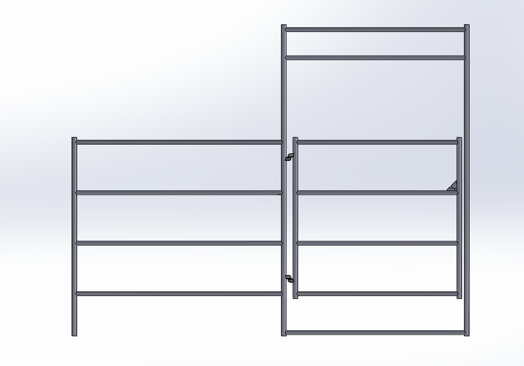 Panel Gate Combo 12ft 4-Rail