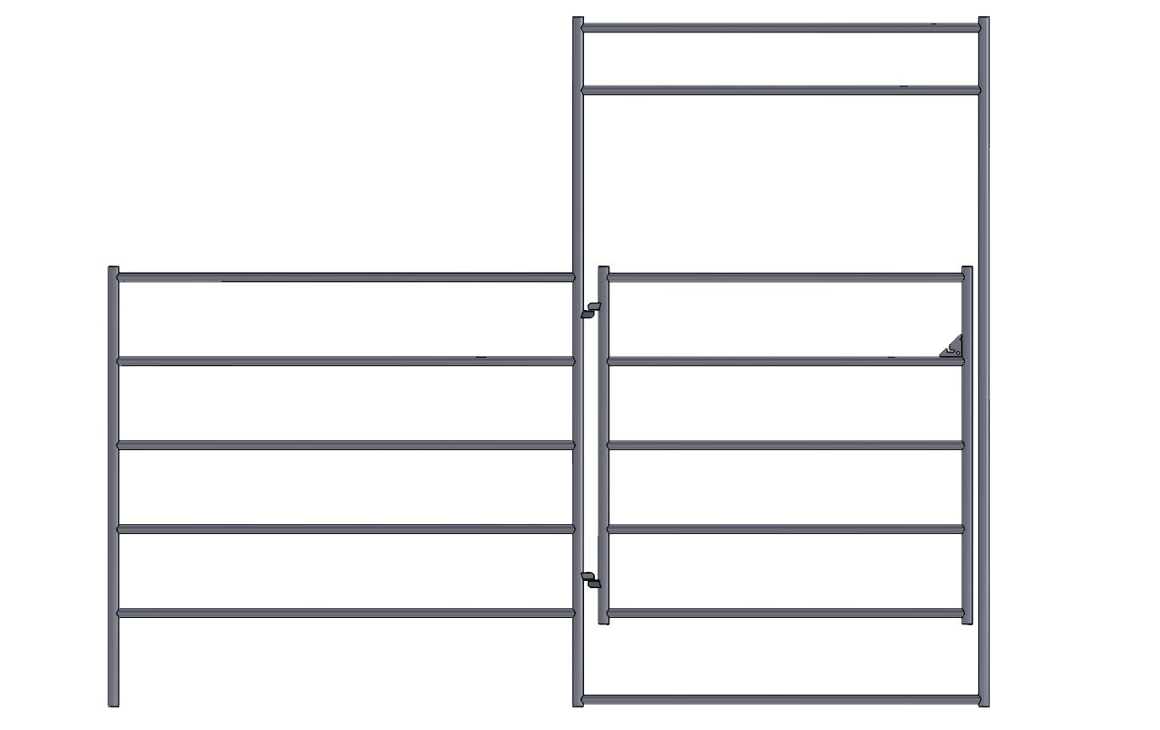 12x24 Horse Stall Kit (5-Rail)